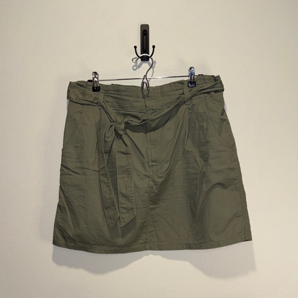 Loft Olive Green Skirt with Belt